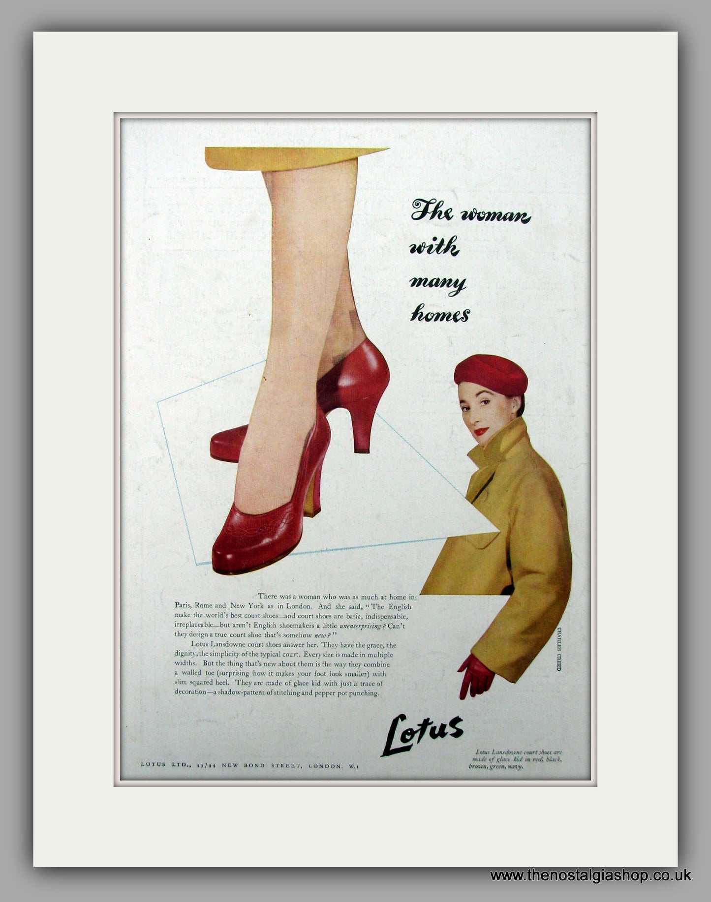 Lotus Lansdowne Shoes.  Original advert 1952 (ref AD10038)