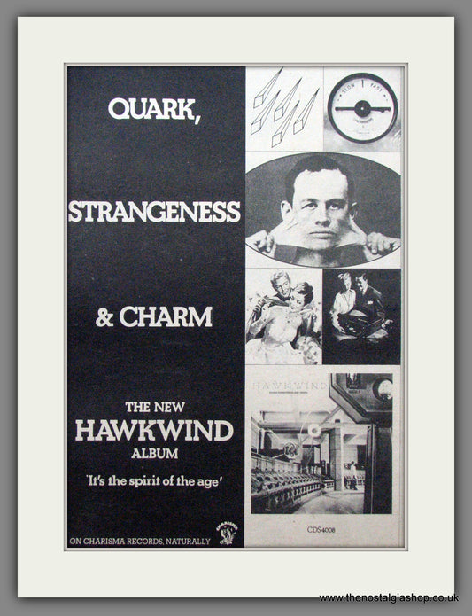 Hawkwind. Quark, Strangeness and Charm. Original Advert 1977 (ref AD12172)