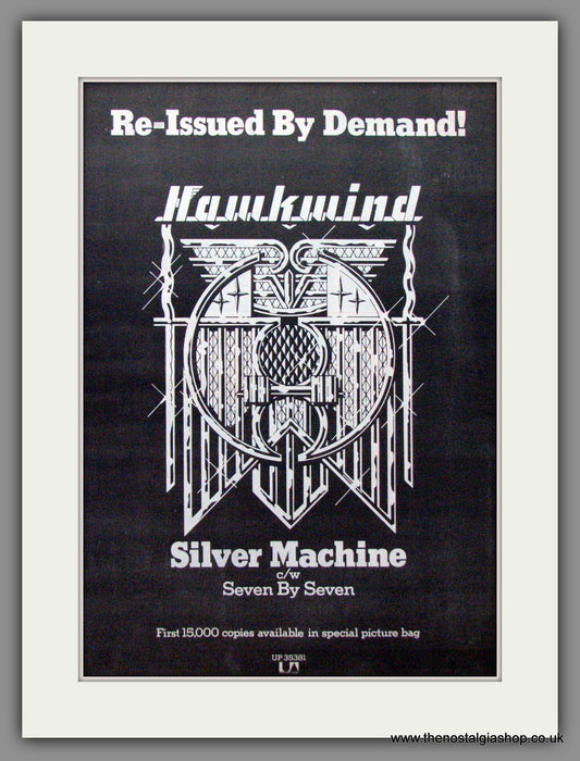 Hawkwind. Silver Machine. Original Advert 1978 (ref AD12174)