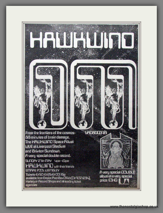 Hawkwind. Space Ritual. Live Performances. Original Advert 1973 (ref AD12175)