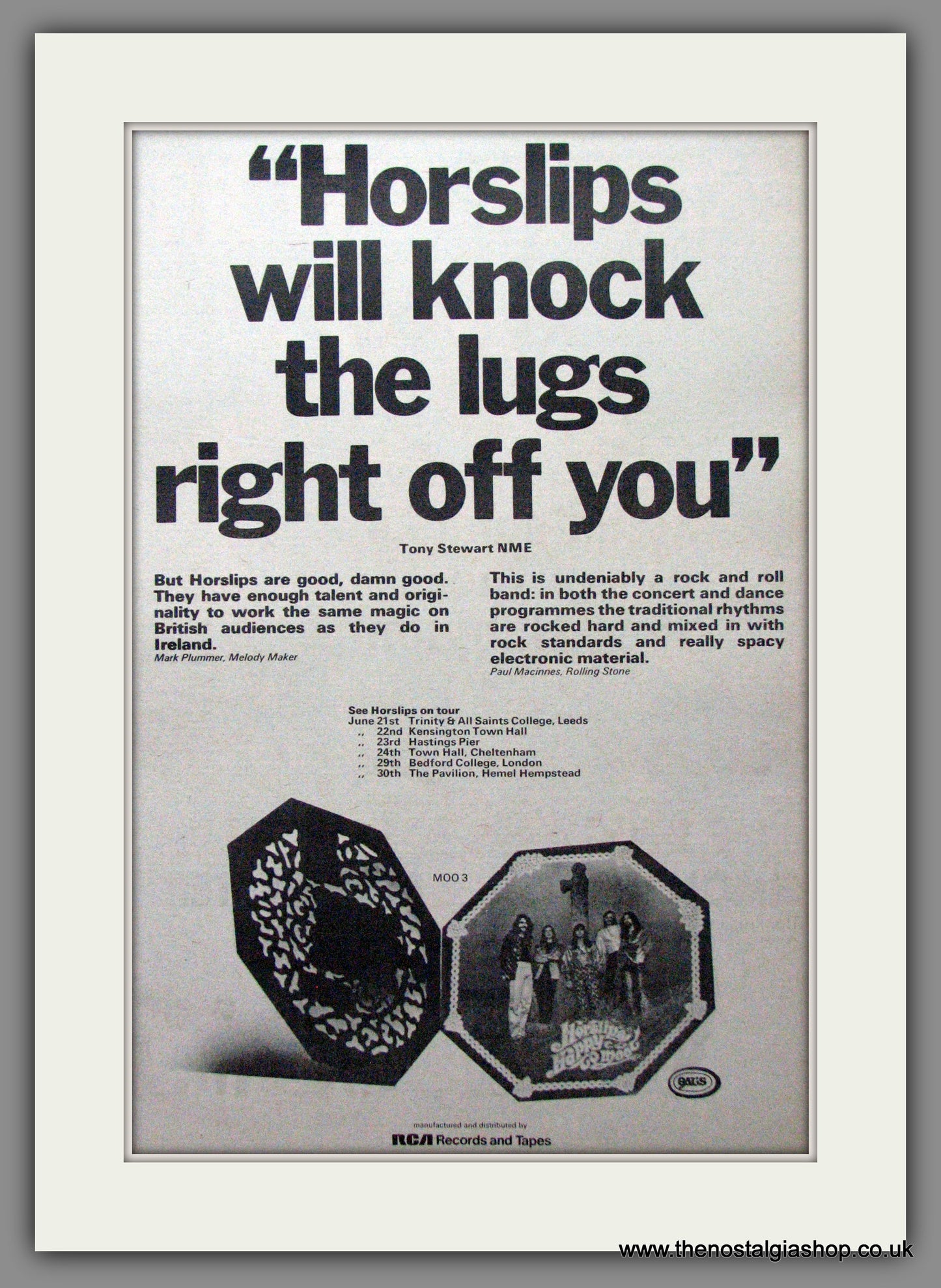 Horslips. UK Tour Dates. Original Advert 1973 (ref AD12184)