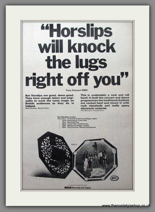 Horslips. UK Tour Dates. Original Advert 1973 (ref AD12184)