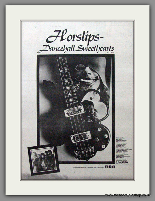 Horslips. Dancehall Sweethearts. UK Tour Dates. Original Advert 1974 (ref AD12187)