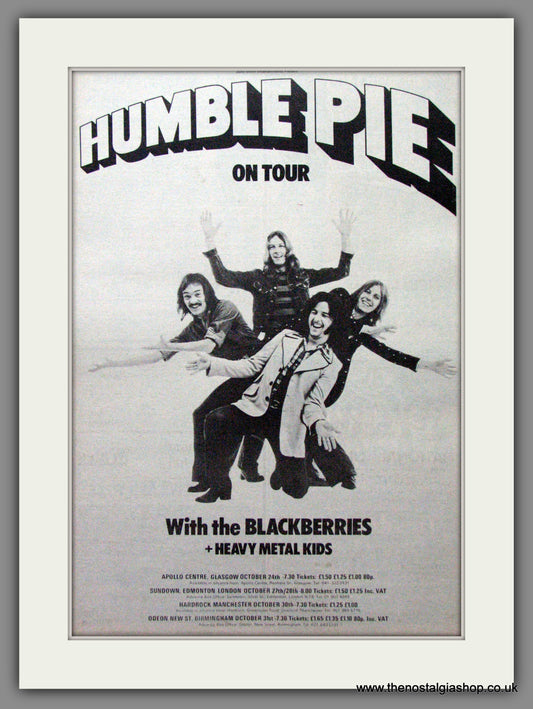 Humble Pie. UK Tour. Original Advert 1973 (ref AD12194)