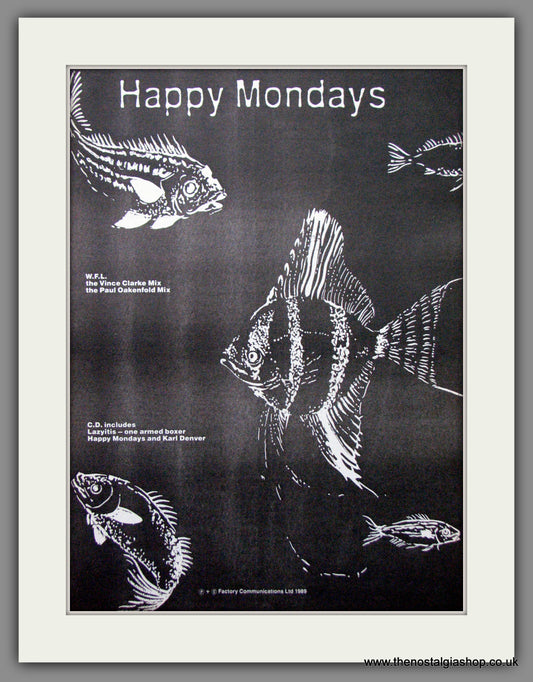 Happy Mondays. W.F.L. Original Advert 1989 (ref AD12200)