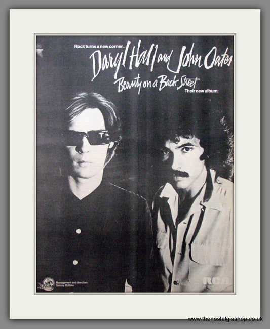 Hall and Oates. Beauty On A Back Street. Original Advert 1977 (ref AD12202)