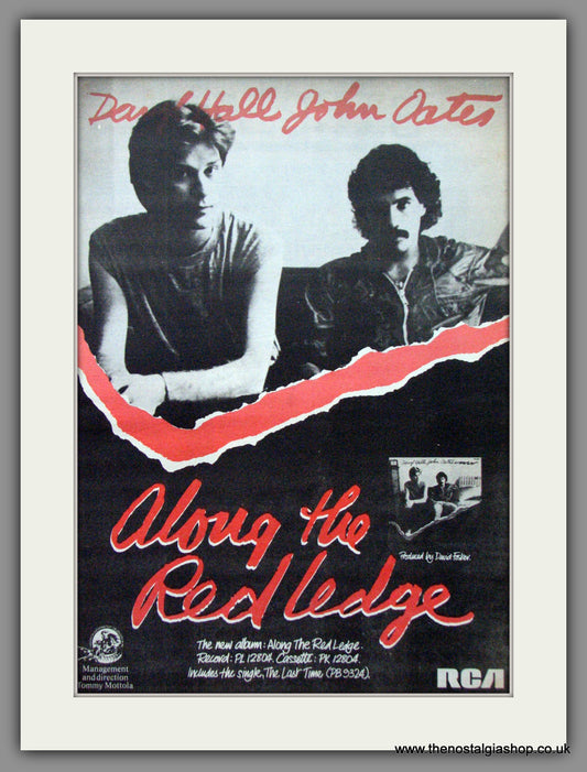 Hall and Oates. Along The Red Ledge. Original Advert 1978 (ref AD12203)