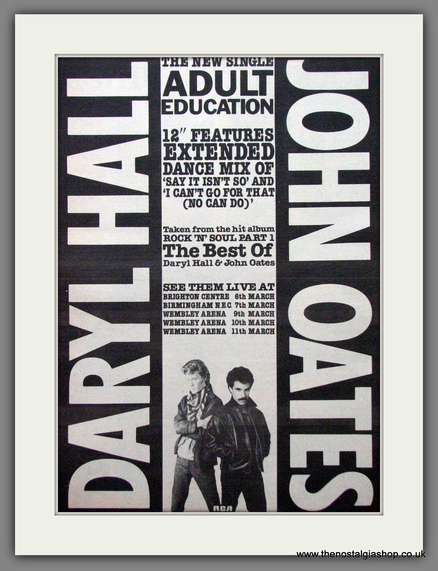 Hall and Oates. Adult Education. Original Advert 1984 (ref AD12204)