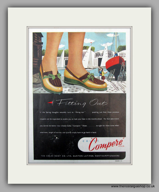 Coles Compere Shoes.  Original advert 1948 (ref AD10088)