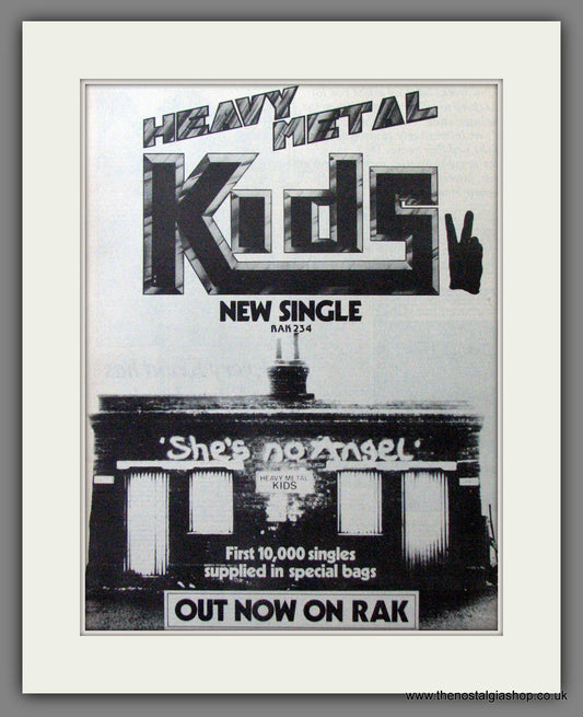 Heavy Metal Kids. She's No Angel. Original Advert 1976 (ref AD12216)