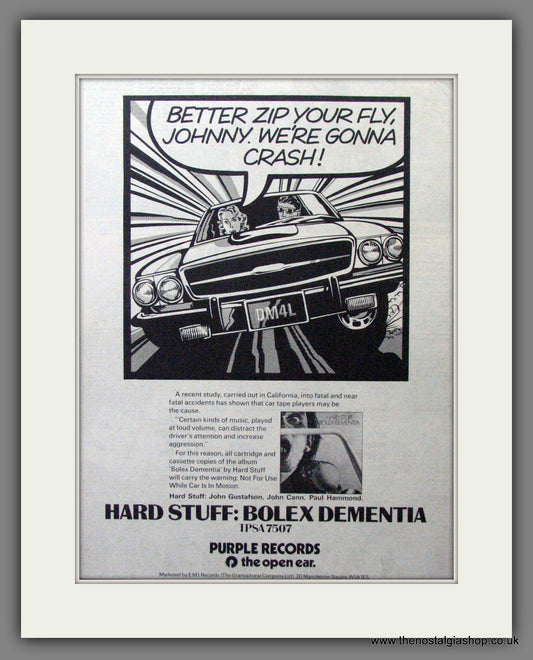 Hard Stuff. Bolex Dementia. Original Advert 1973 (ref AD12219)