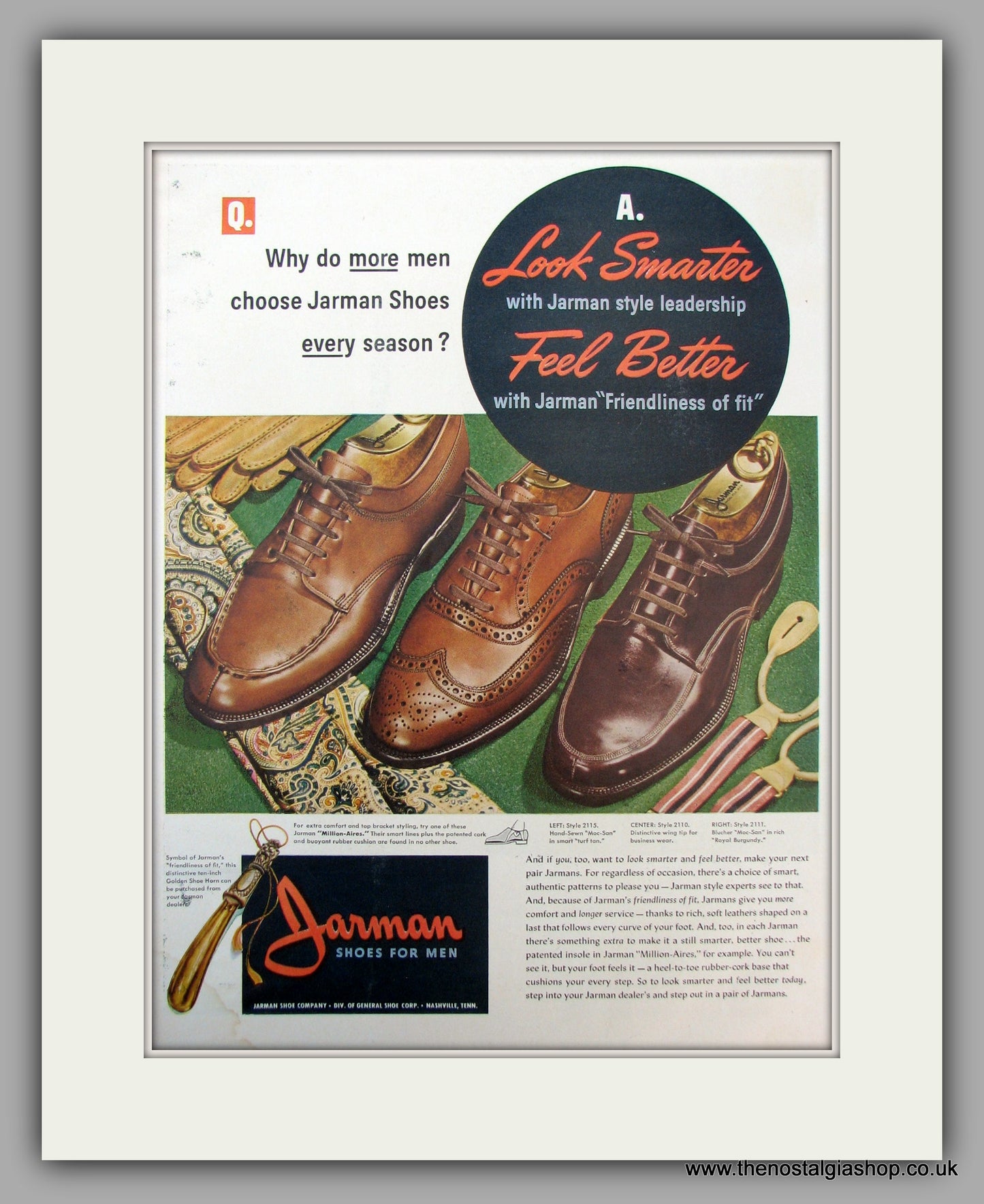 Jarman Shoes.  Original Vintage Advert 1947 (ref AD10103)