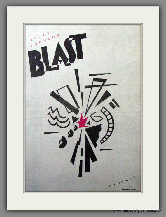 Holly Johnson. Blast. Original Advert 1989 (ref AD12236)