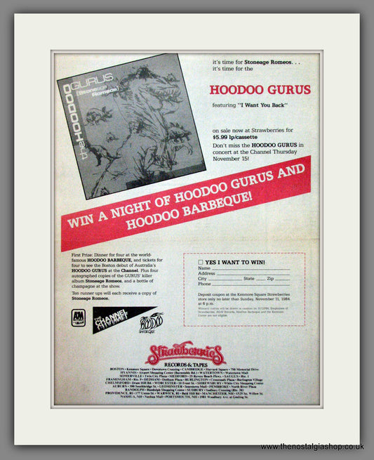 Hoodoo Gurus. Stoneage Romeos. Original Advert 1984 (ref AD12241)