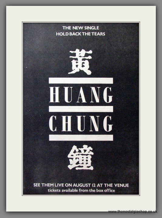 Huang Chung. Hold Back The Tears. Original Advert 1981 (ref AD12250)