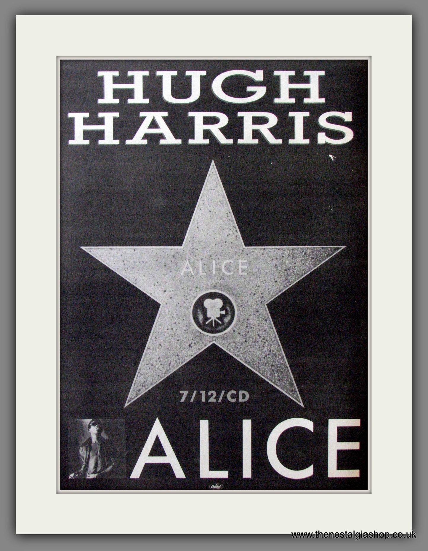 Hugh Harris. Alice. Original Advert 1989 (ref AD12251)