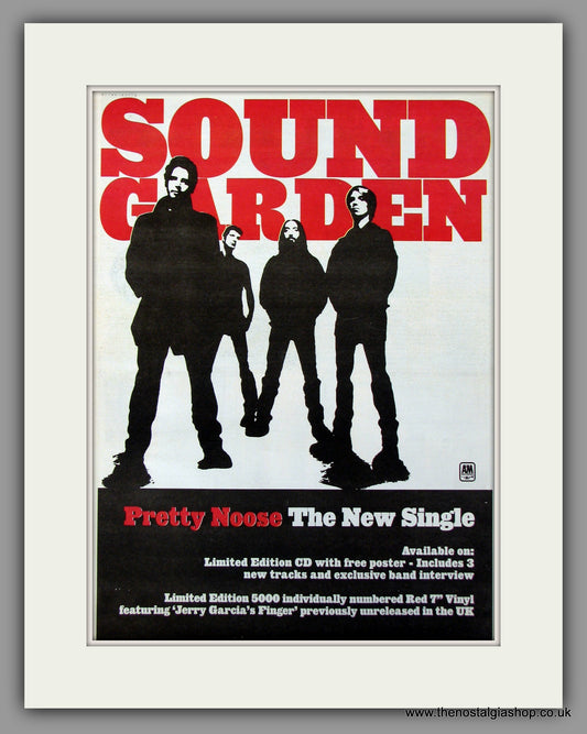 Soundgarden. Pretty Noose 1996. Original Vintage Advert (ref AD928)