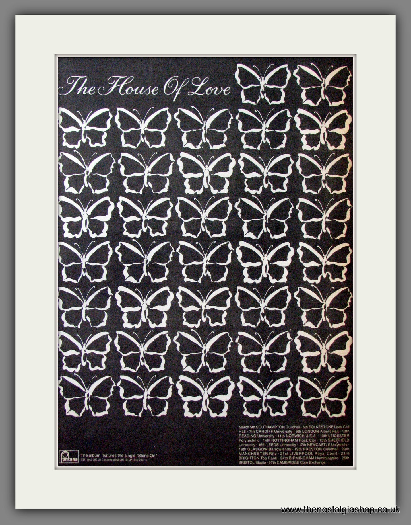 House Of Love (The) UK Tour. Original Advert 1990 (ref AD12253)