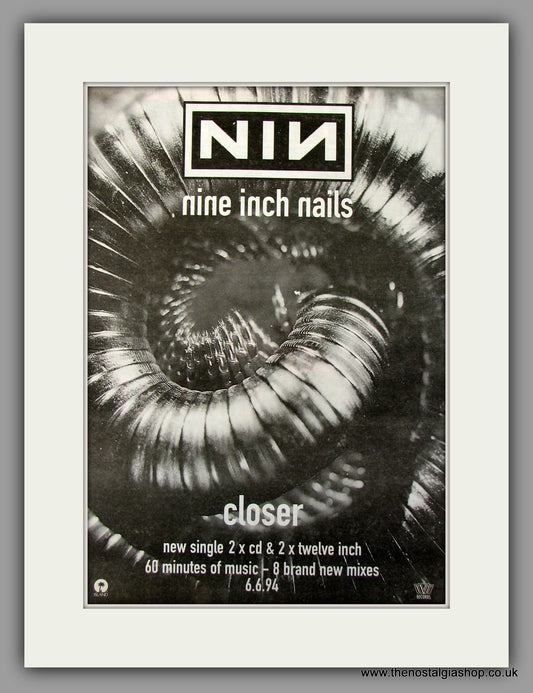 Nine Inch Nails Closer. Original Vintage Advert 1994 (ref AD10119)