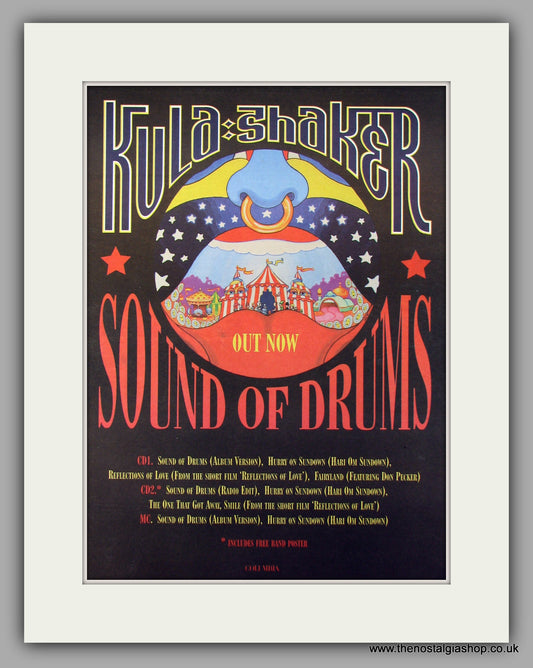 Kula Shaker Sound Of Drums. Original Vintage Advert 1998 (ref AD10120)