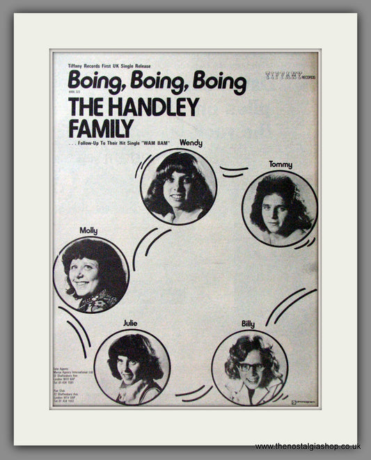 Handley Family (The) Boing, Boing, Boing. Original Advert 1973 (ref AD12268)