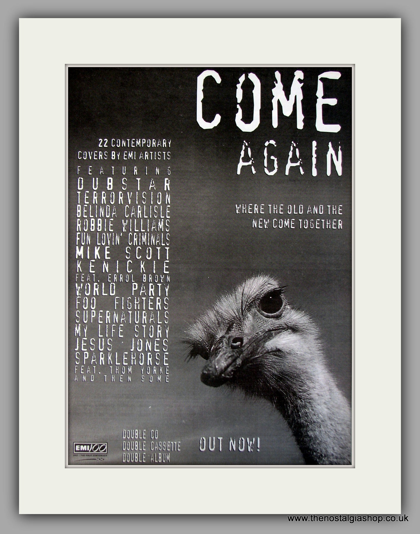 Come Again EMI Artists . Original Vintage Advert 1997 (ref AD10132)