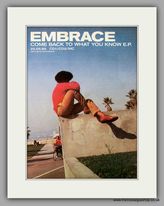 Embrace Come Back To What You Know E.P.  Original Vintage Advert 1998 (ref AD10133)