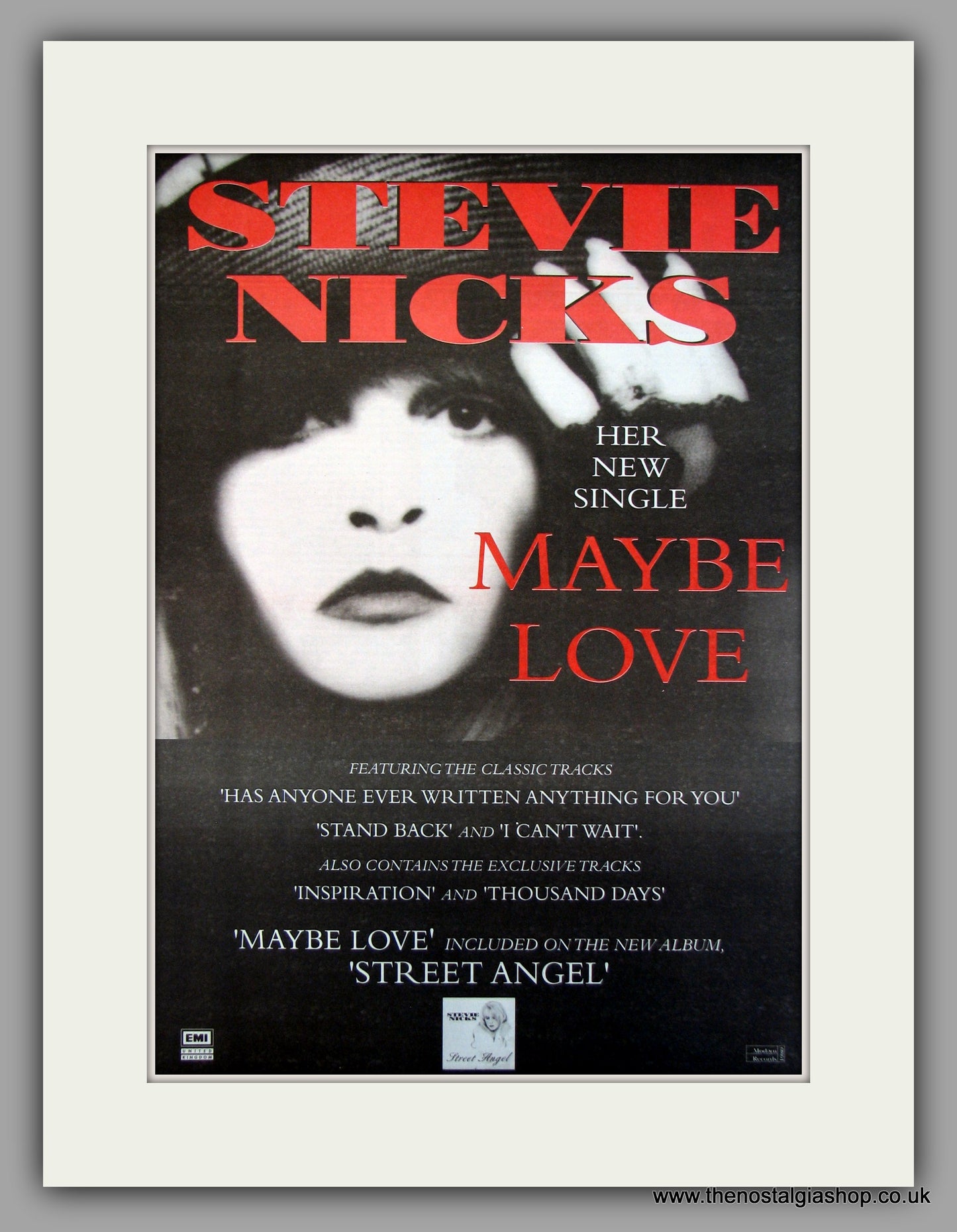 Stevie Nicks Maybe Love.  Original Vintage Advert 1994 (ref AD10139)