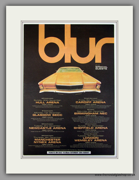 Blur Tour Dates U.K. Original Vintage Advert 1997 (ref AD56023)