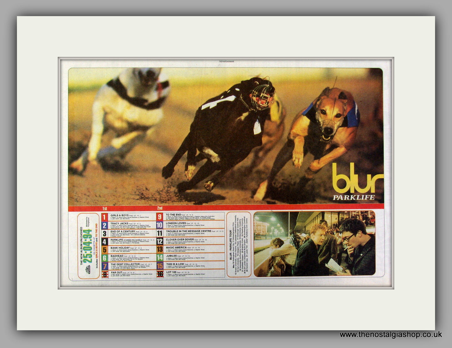 Blur Parklife.  Original Vintage Advert 1994 (ref AD10151)