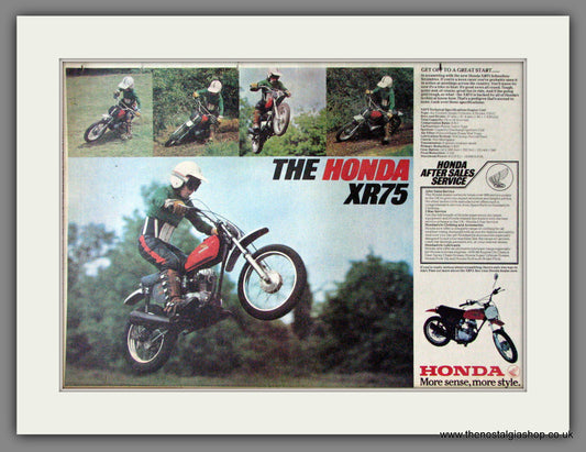 Honda XR75 Motor cross Bike . Original Advert 1976 (ref AD12334)