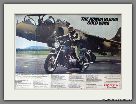 Honda GL1000 Gold Wing Motorcycle . Original Advert 1975 (ref AD12335)