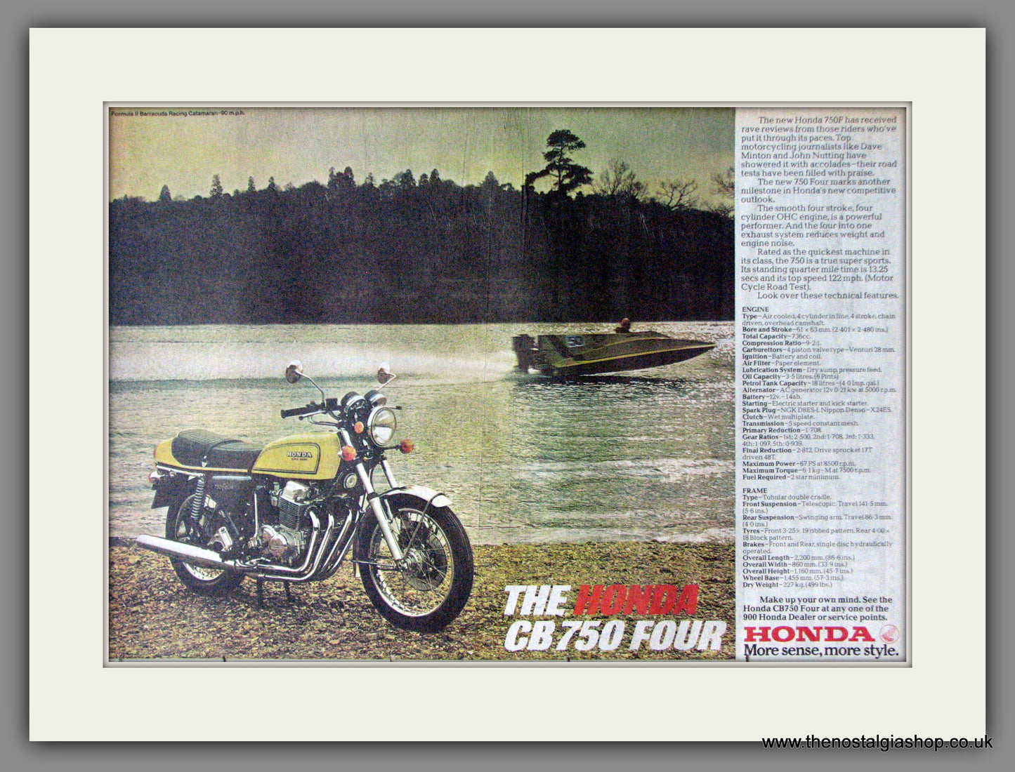 Honda CB 750 Four Motorcycle . Original Advert 1976 (ref AD12338)