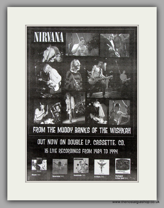 Nirvana From The Muddy Banks Of The Wishkah.  Original Vintage Advert 1996 (ref AD10172)