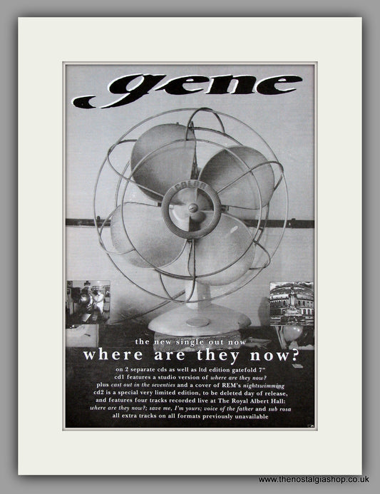 Gene Where Are They Now?  Original Vintage Advert 1997 (ref AD10176)