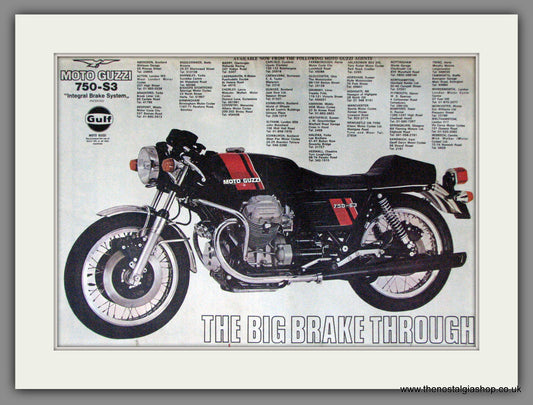 Moto Guzzi 750 S3 Motorcycle. Original Advert 1976 (ref AD12357)