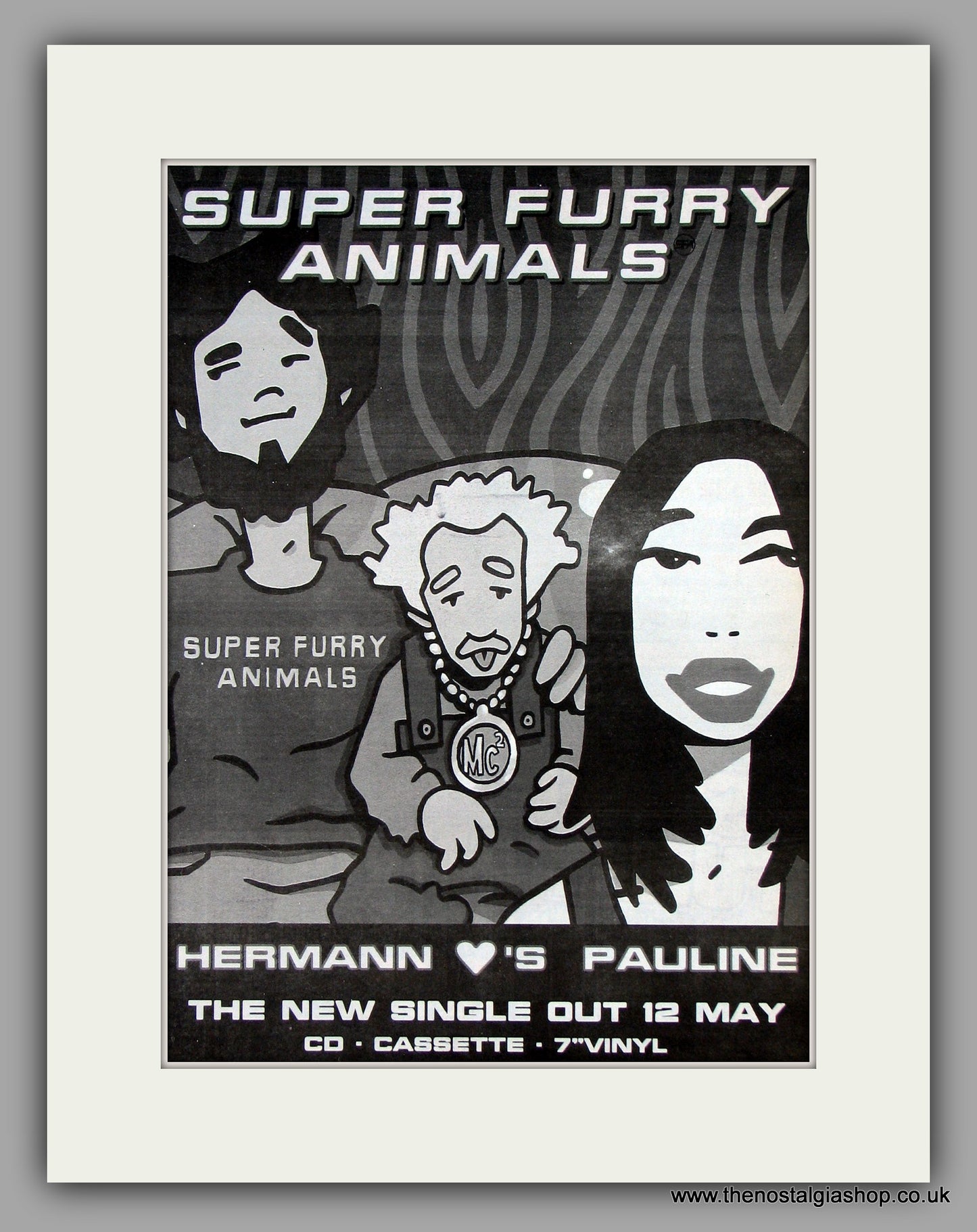 Super Furry Animals Hermann Loves Pauline.  Original Vintage Advert 1997 (ref AD10179)