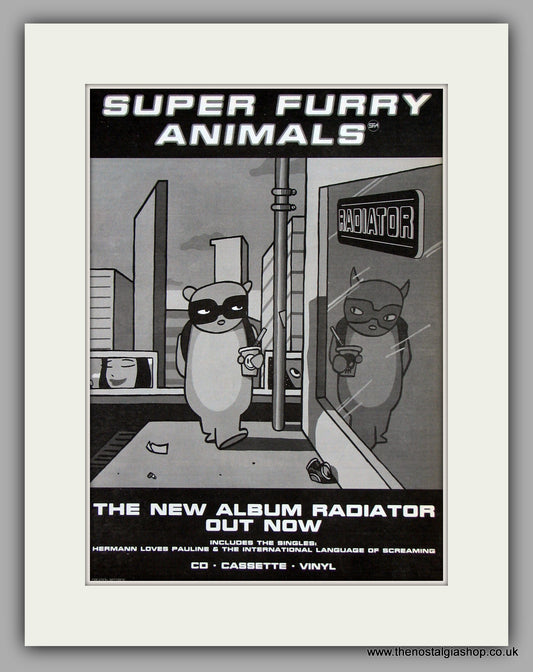 Super Furry Animals Radiator.  Original Vintage Advert 1997 (ref AD10180)