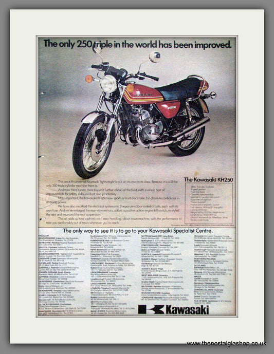 Kawasaki KH250 Motorcycle. Original Advert 1976 (ref AD12361)