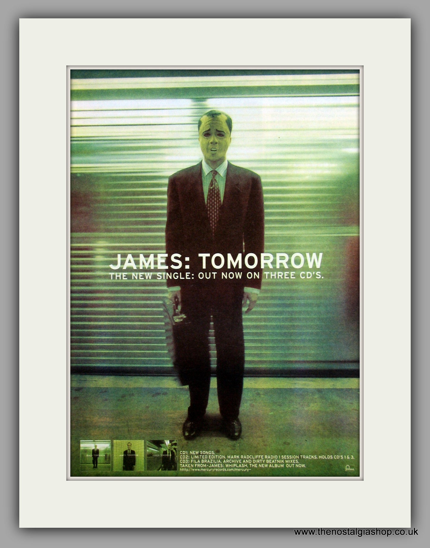 James: Tomorrow.  Original Vintage Advert 1997 (ref AD10183)