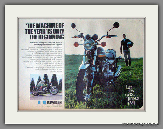 Kawasaki Z1 Motorcycle. Original Advert 1974 (ref AD12369)