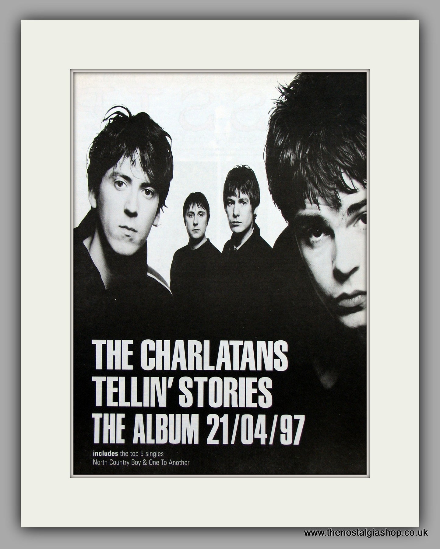 Charlatans (The) Tellin' Stories.  Original Vintage Advert 1997 (ref AD10190)