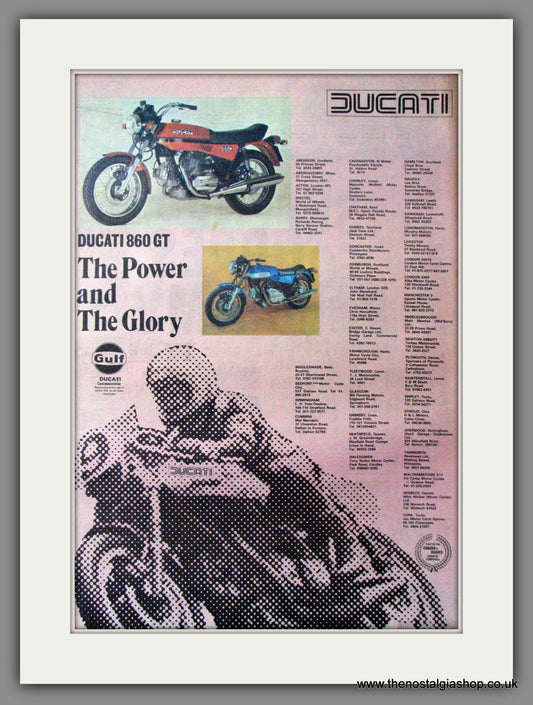 Ducati 860 GT Motorcycle. Original Advert 1976 (ref AD12373)