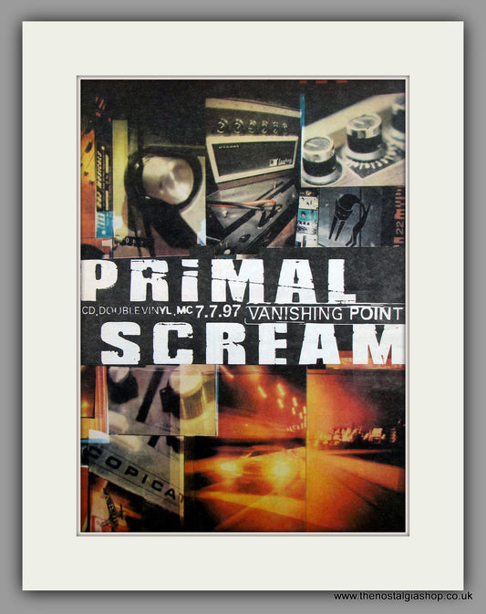 Primal Scream Vanishing Point.  Original Vintage Advert 1997 (ref AD10199)