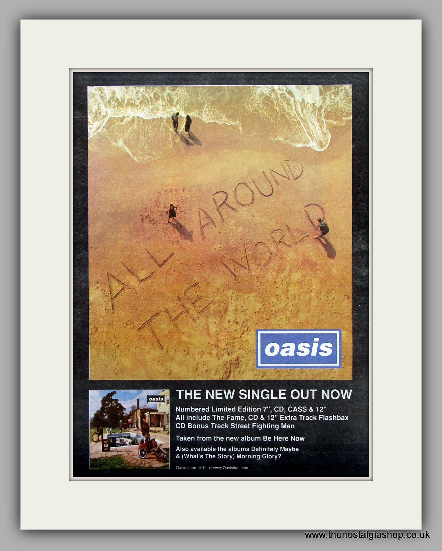 Oasis All Around The World.  Original Vintage Advert 1998 (ref AD10203)