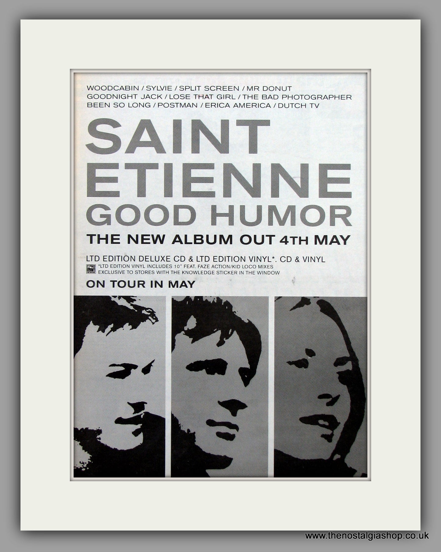 Saint Etienne Good Humour.  Original Vintage Advert 1998 (ref AD10216)