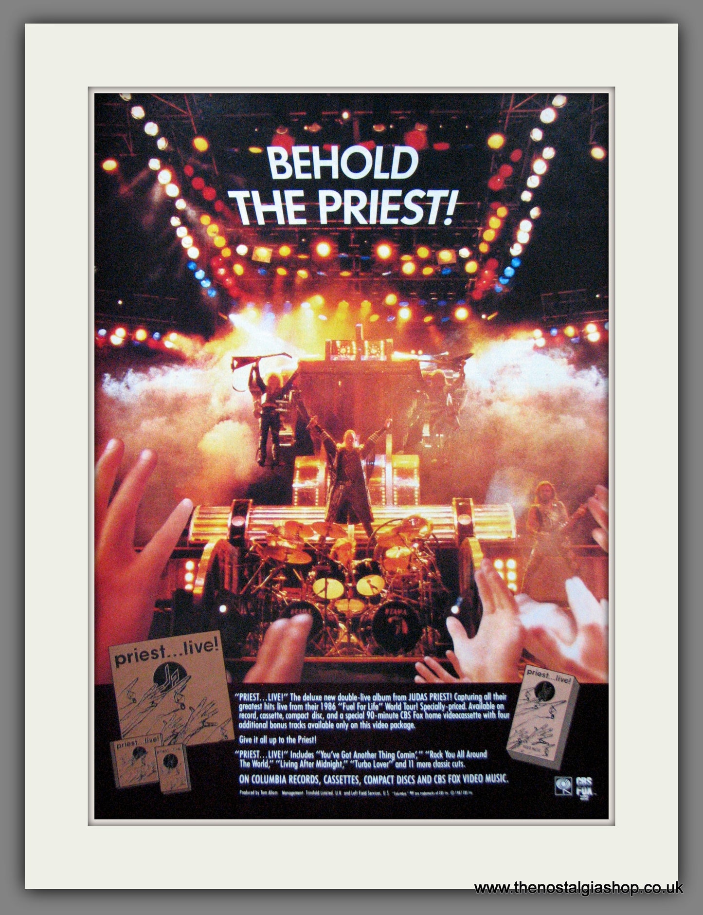 Judas Priest. Live. 1987. Behold The Priest! Original Advert (ref AD55019)