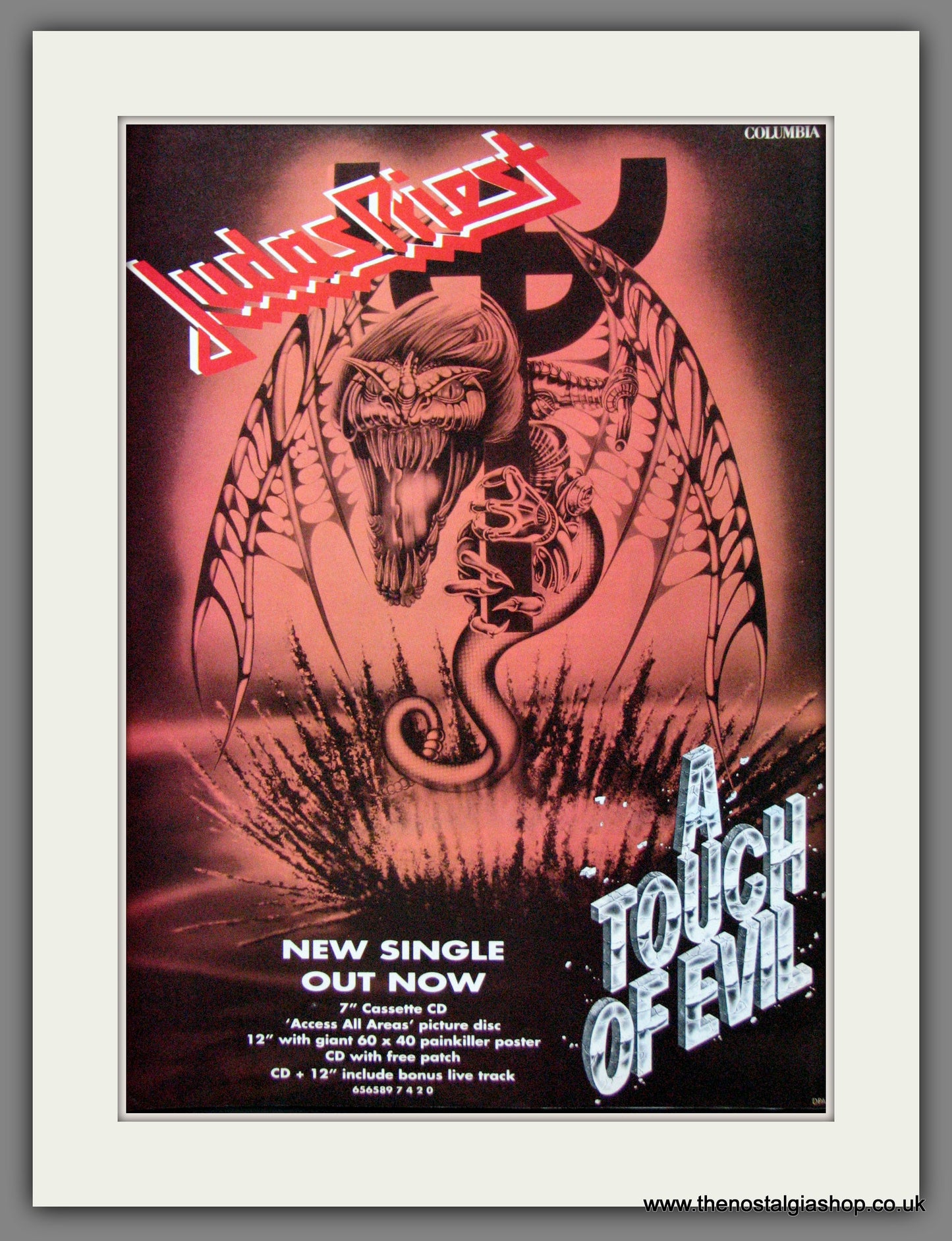 Judas Priest. A Touch Of Evil. 1991 Original Advert (ref AD55022)