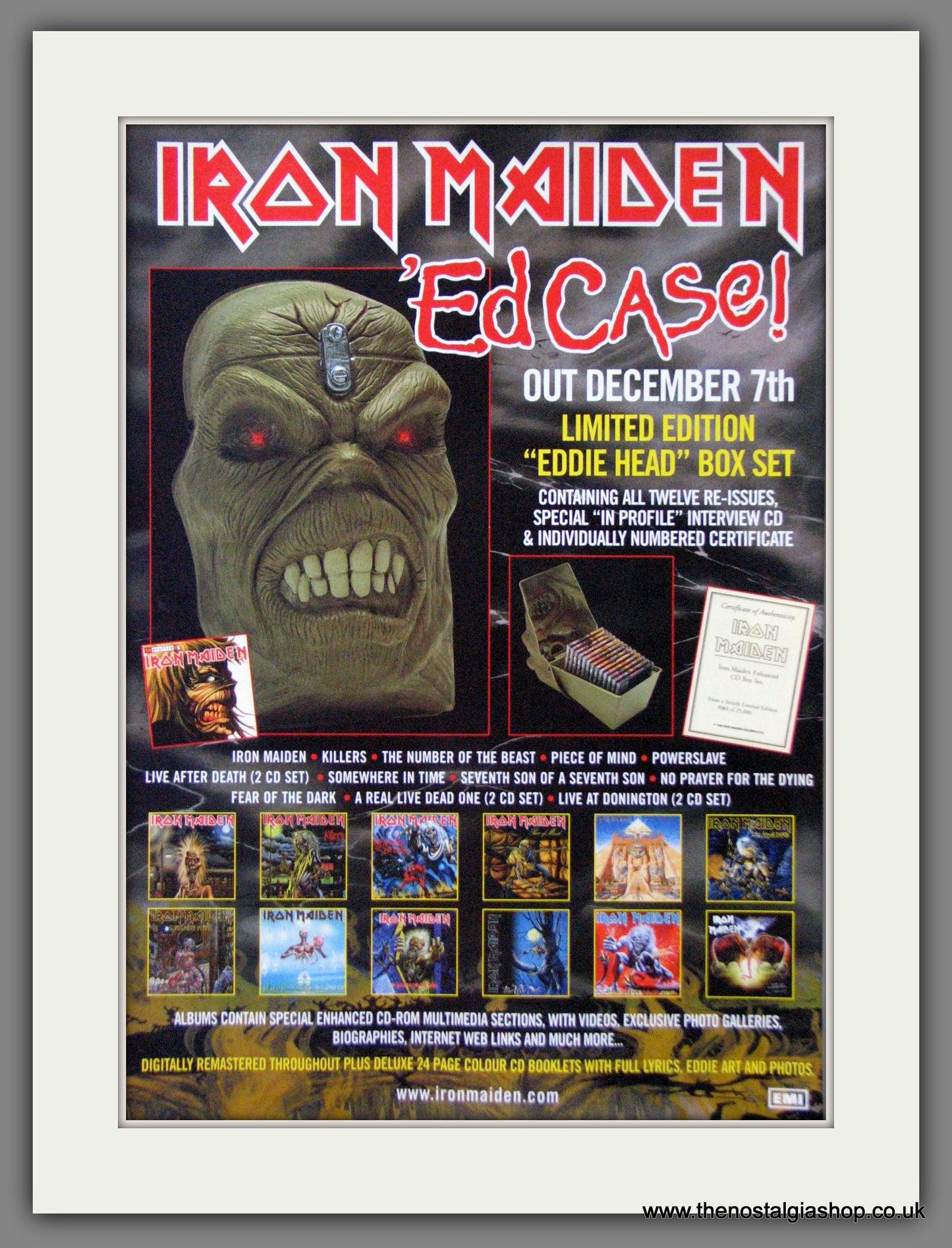 Iron Maiden. 'Ed Case. 1998. Original Advert (ref AD55036)