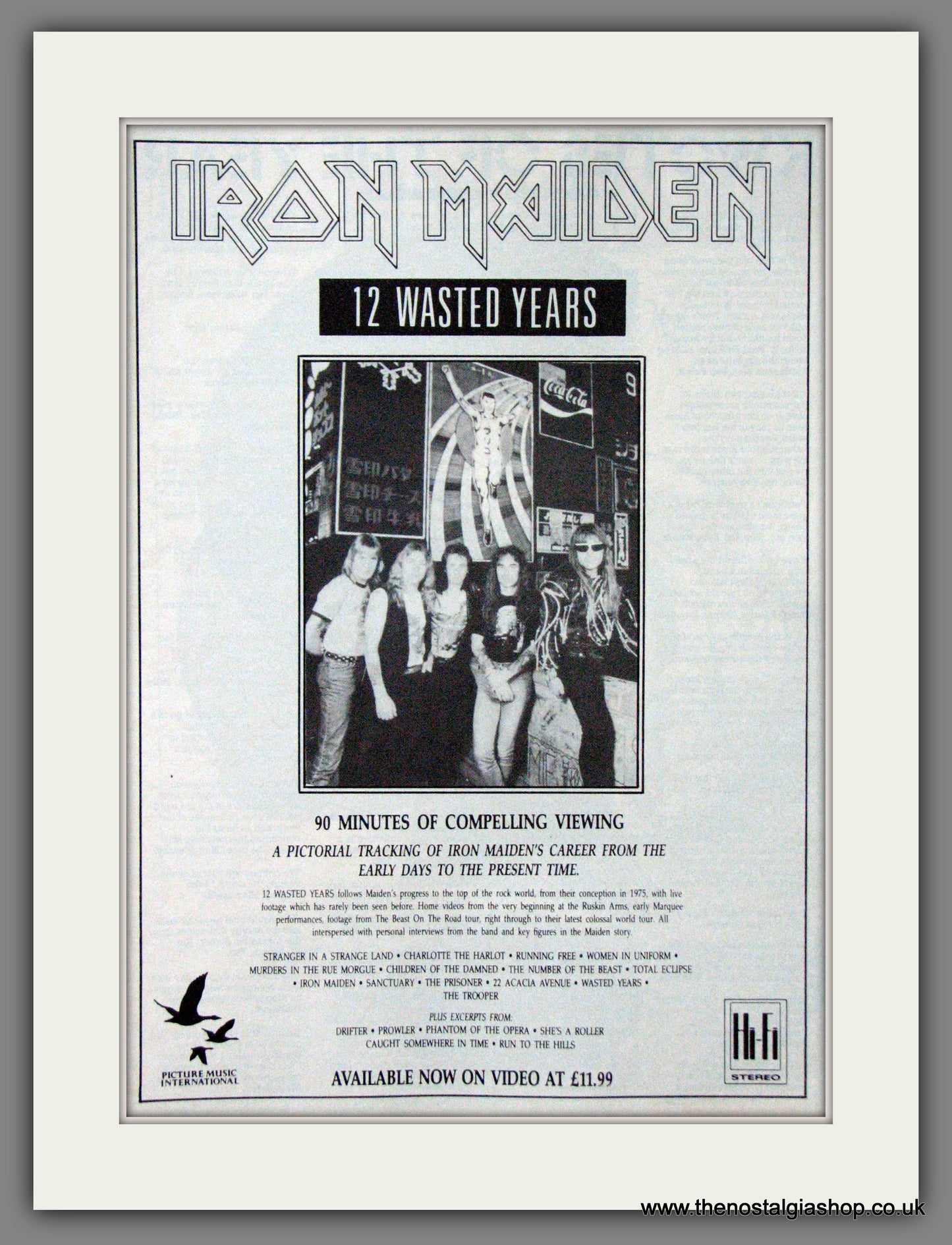 Iron Maiden. 12 Wasted Years. 1987. Original Advert (ref AD55038)